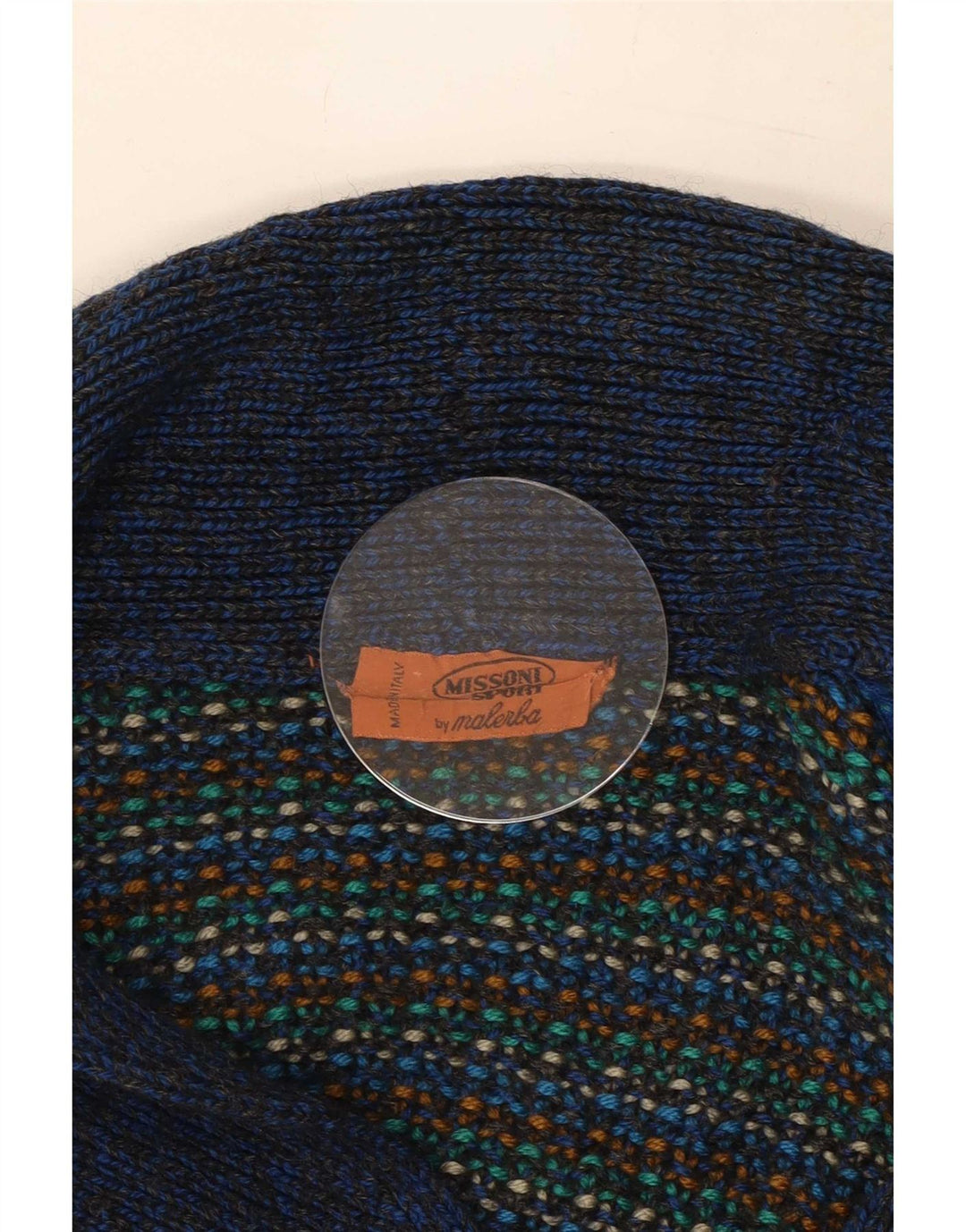 Missoni Homme Cardigan Pull Moyen Rayé Multicolore Laine
