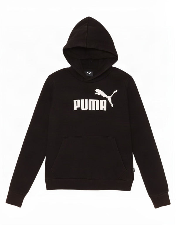 Puma Pull à capuche graphique pour femme UK 10 Petit coton noir