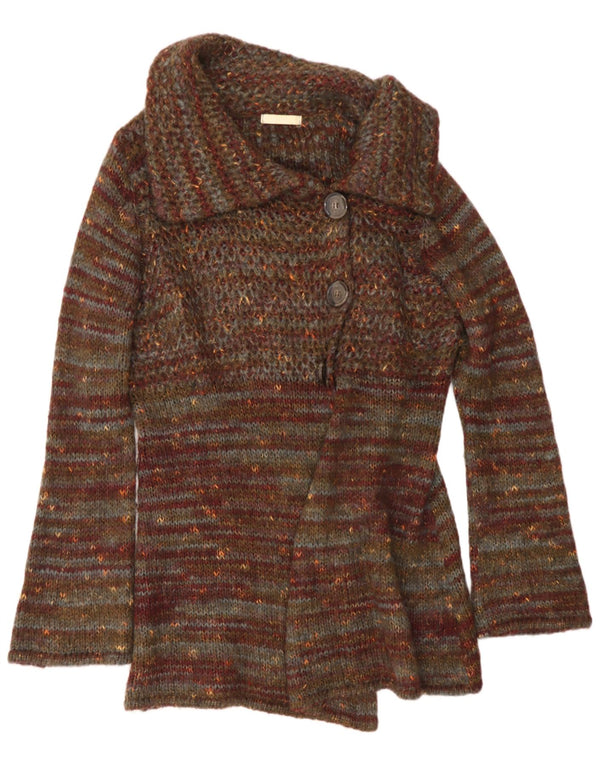 Marks & Spencer Pull cardigan long pour femme UK 16 Grand vert moucheté