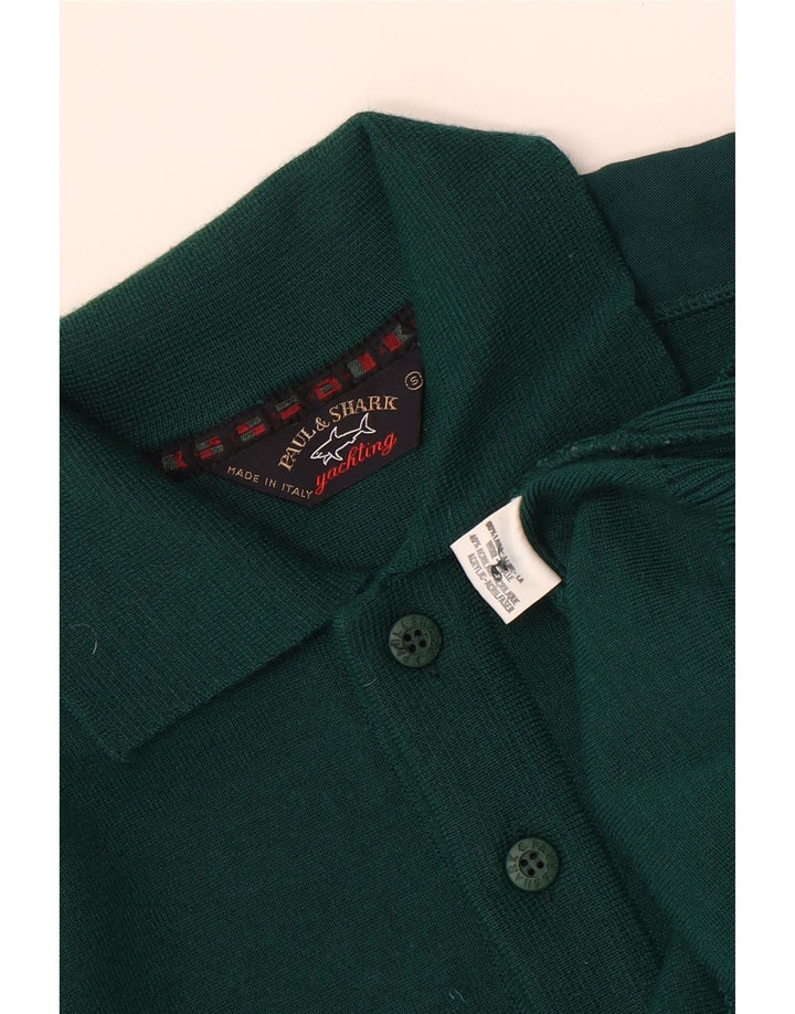 PAUL & SHARK Pull col polo homme petit vert laine