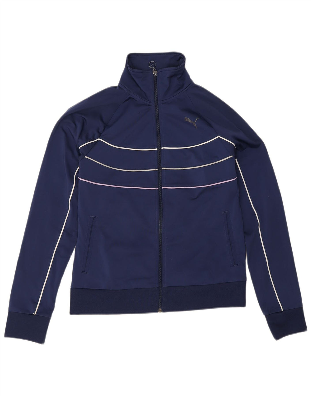 Puma Veste de survêtement pour femme UK 14 Large Bleu marine