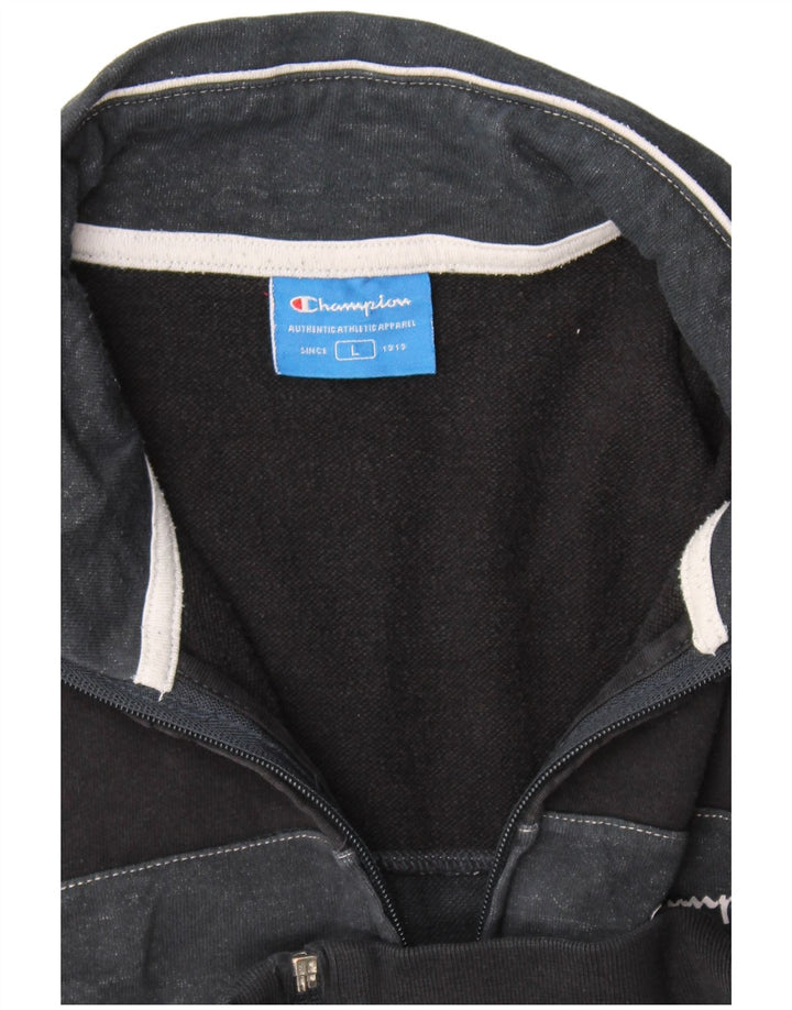 Champion Veste de survêtement pour homme Large Noir Colourblock