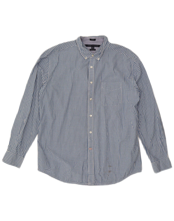 Tommy Hilfiger Chemise coupe classique XL en coton vichy bleu pour homme