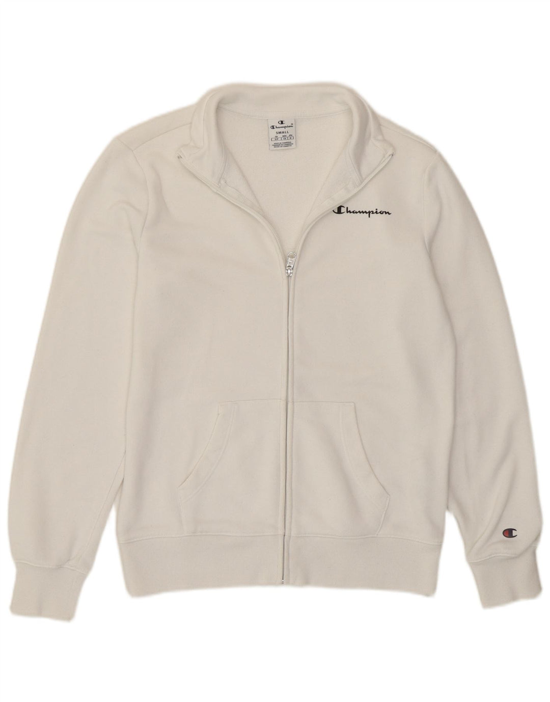 Champion Veste de survêtement pour femme UK 10 Small Blanc Coton