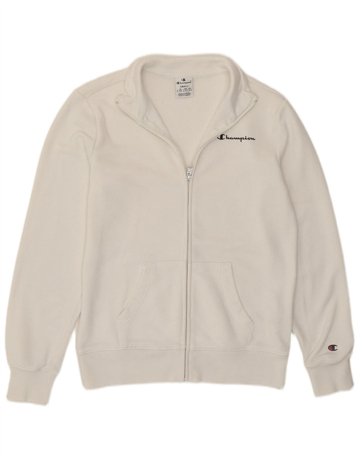 Champion Veste de survêtement pour femme UK 10 Small Blanc Coton