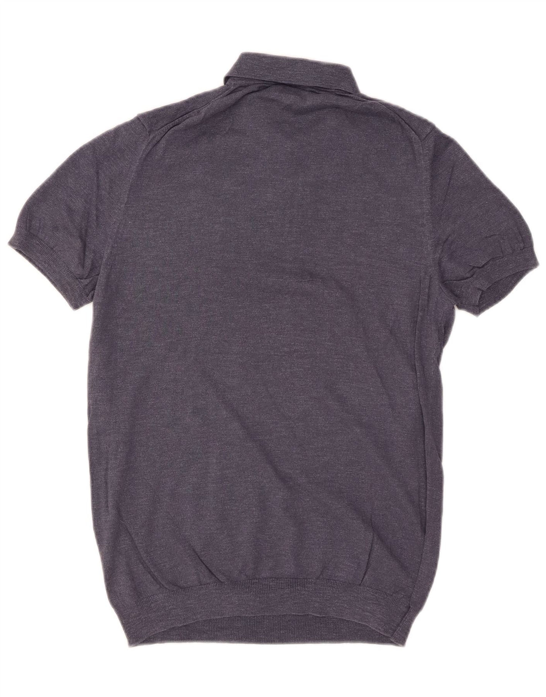 MASSIMO DUTTI Pull à manches courtes et col polo pour homme Bleu marine Taille S