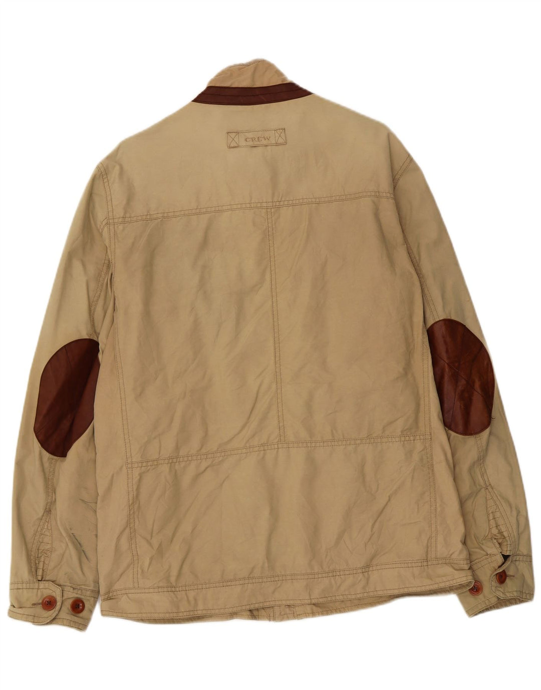 Crew Clothing Veste Bomber Homme UK 40 Grand Coton Beige