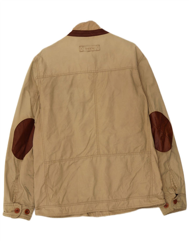 Crew Clothing Veste Bomber Homme UK 40 Grand Coton Beige