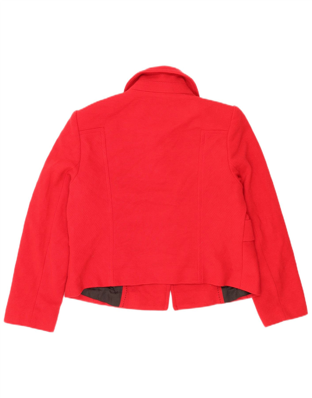 Marks & Spencer Veste blazer courte à 3 boutons pour femme - Taille L - Rouge - UK 14