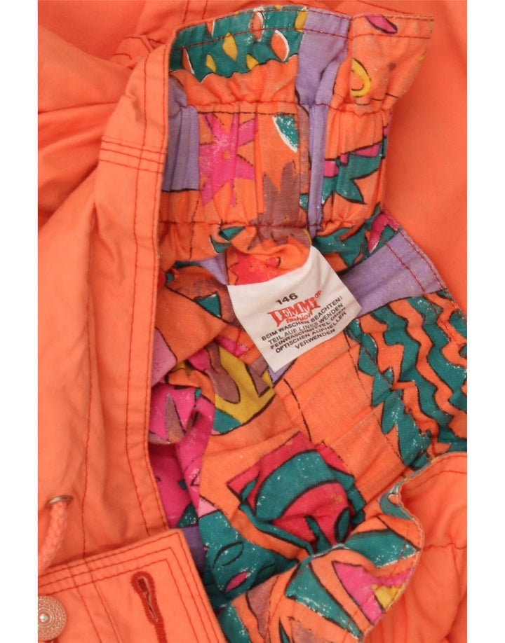 veste de ski vintage filles 11-12 ans nylon orange