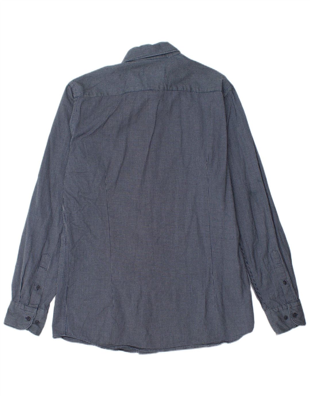 Massimo Dutti Chemise Homme Bleu Marine Moyen Carreaux Coton