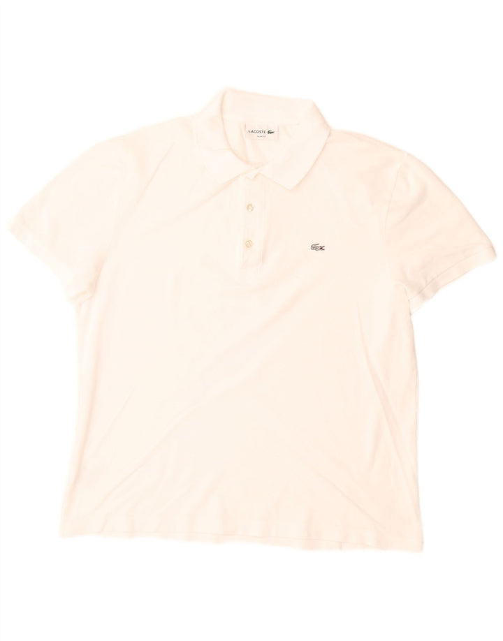 Lacoste Polo Slim Fit Homme Blanc Moyen Coton