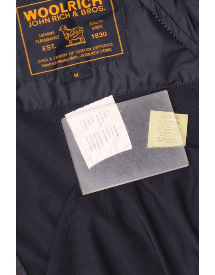 WOOLRICH Veste Bomber Graphique Homme UK 38 Medium Bleu Marine Nylon