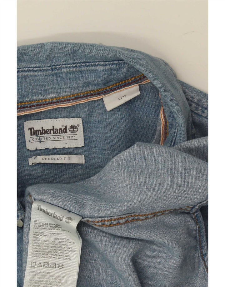 Timberland Chemise en Jean Regular Fit Homme Bleu Coton