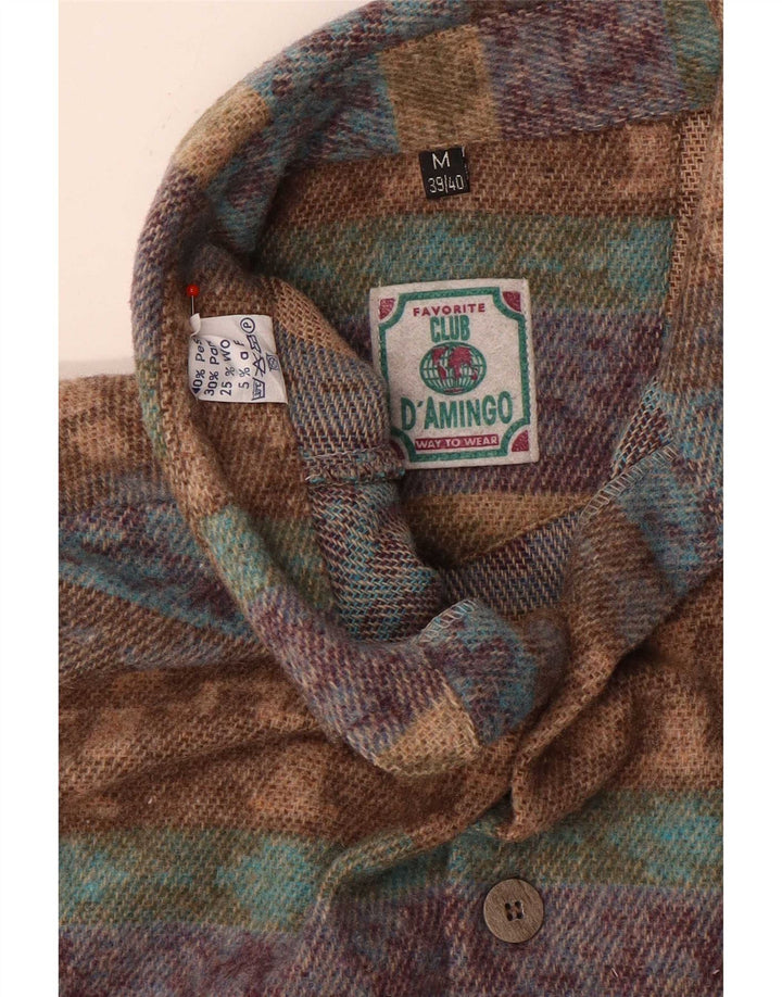 Club D'Amingo Chemise en flanelle pour homme Taille 38/40 Medium Multicolore Fair Isle