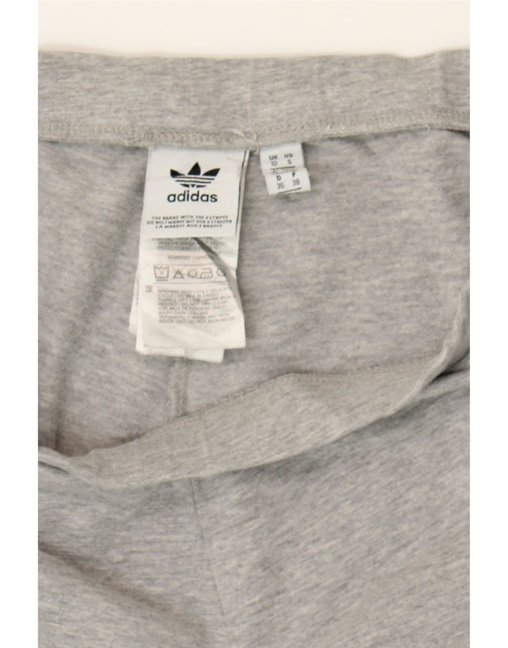 ADIDAS Womens Leggings UK 10 Small  Grey Cotton Vintage Adidas and Second-Hand Adidas from Messina Hembry 