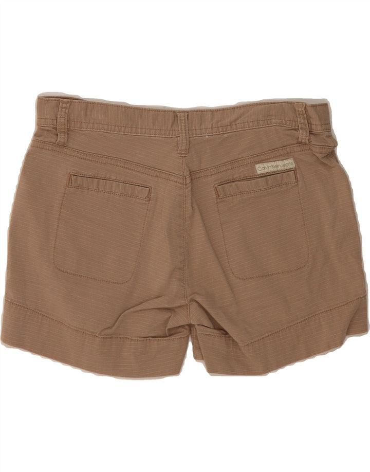 CALVIN KLEIN Womens Cargo Shorts US 4 Small W28  Brown Cotton Vintage Calvin Klein and Second-Hand Calvin Klein from Messina Hembry 