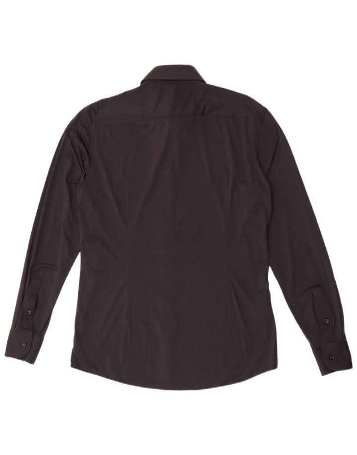 Hugo Boss Chemise slim fit pour homme taille 40 noir moyen polyamide