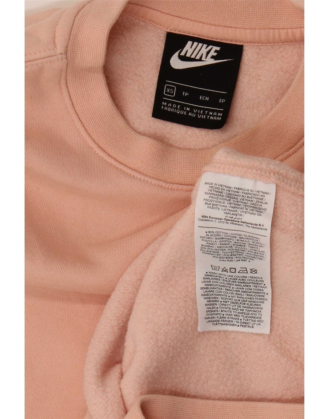 Nike Mens Sweatshirt Jumper XS Rose Coton