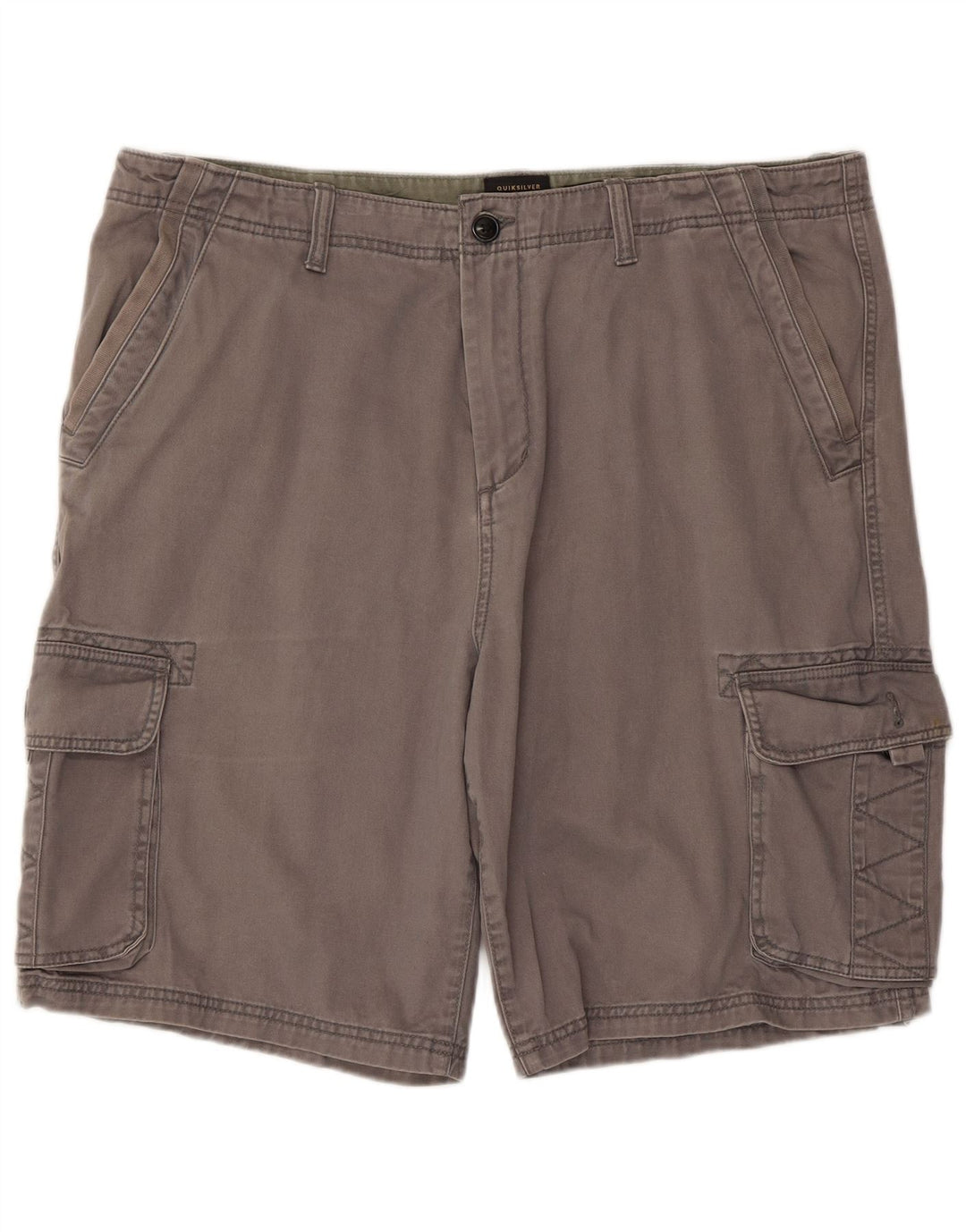 Quiksilver Short cargo coupe classique W38 XL pour homme en coton gris
