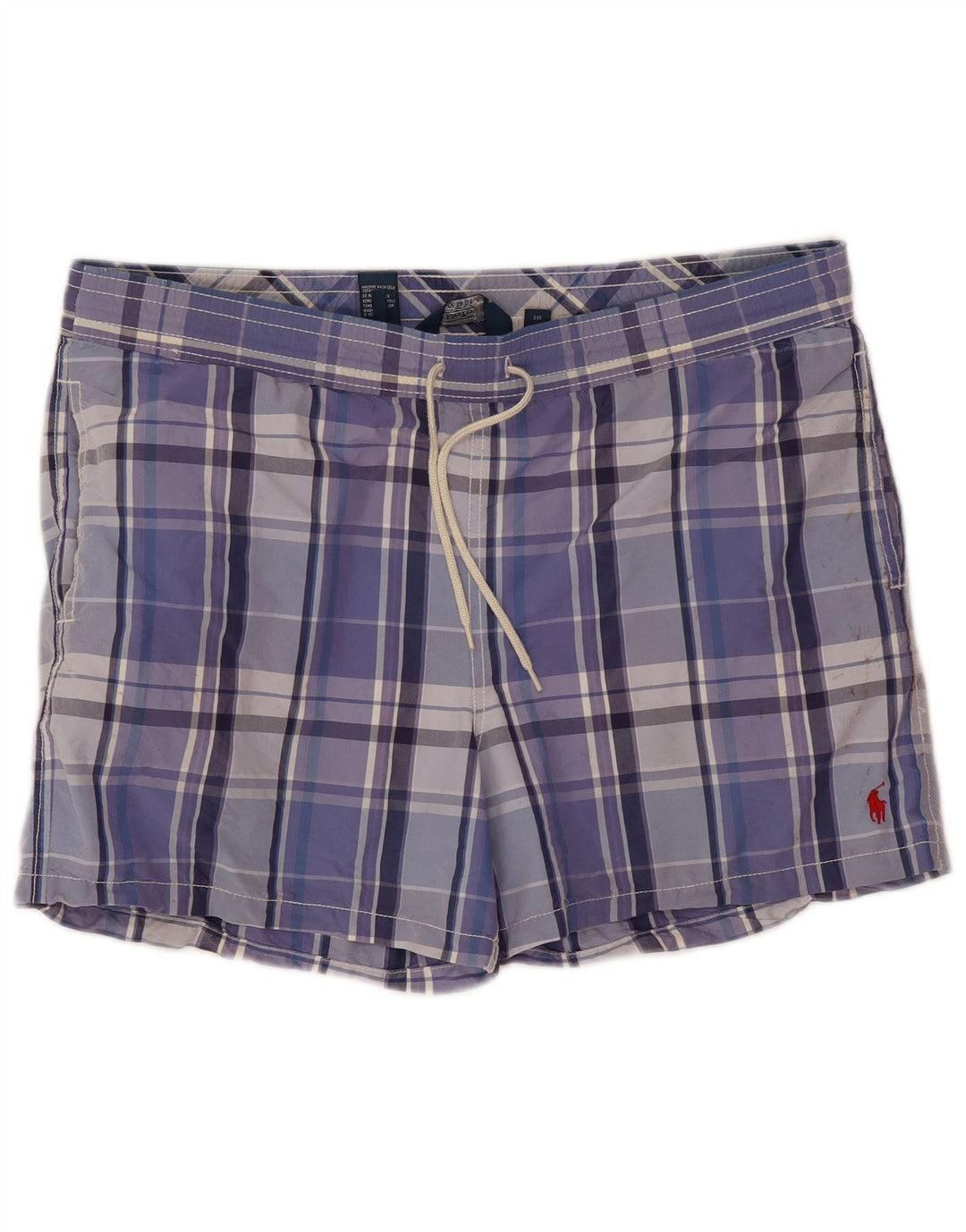 Polo Ralph Lauren Short de bain homme bleu moyen à carreaux en polyester