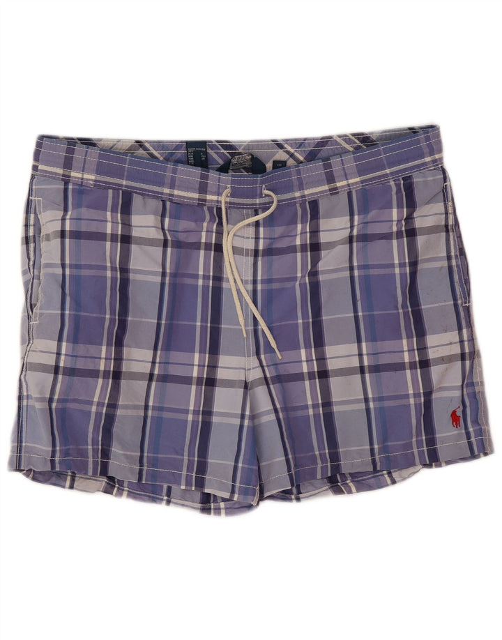 Polo Ralph Lauren Short de bain homme bleu moyen à carreaux en polyester