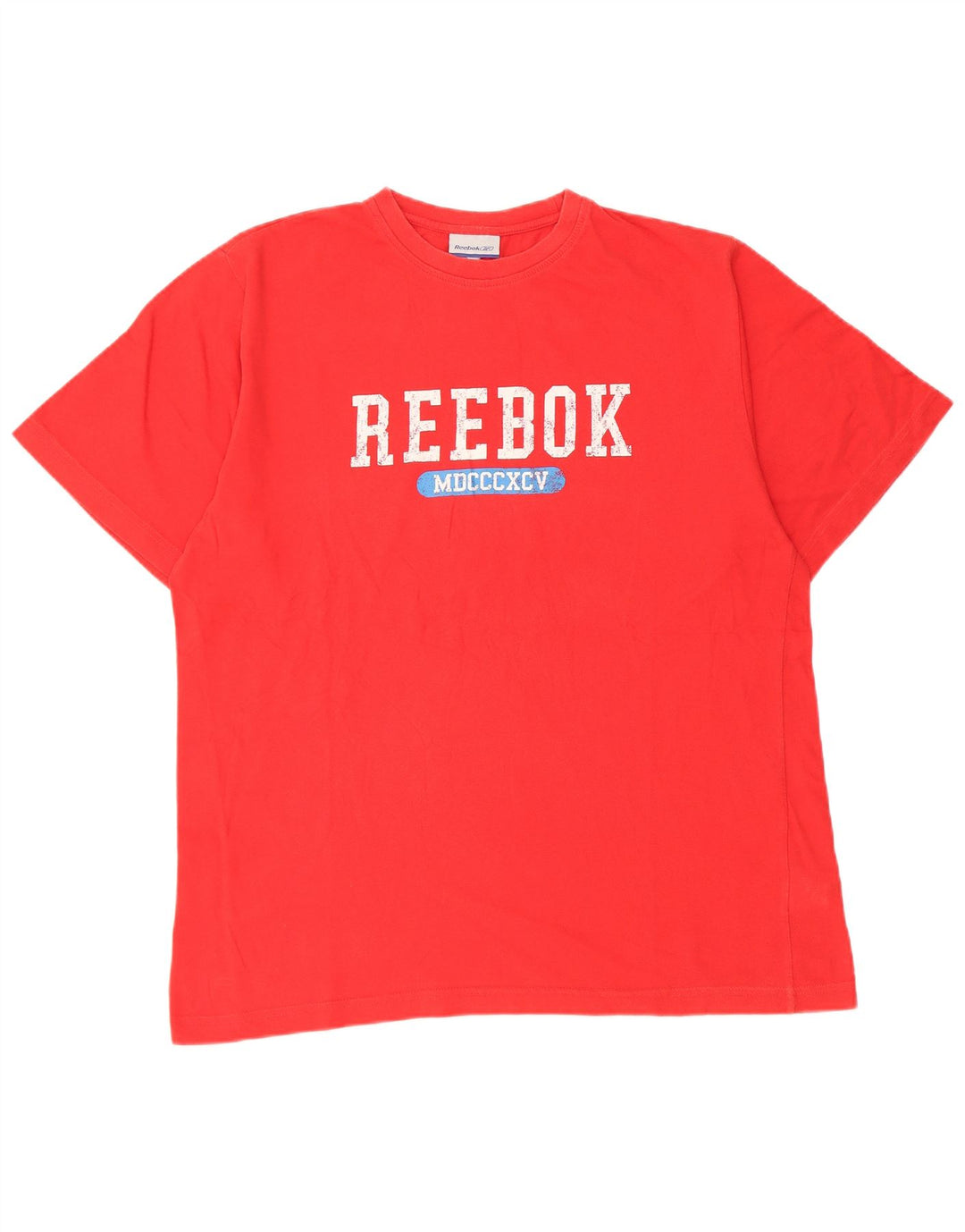 Reebok T-Shirt Graphique Homme Large Rouge Coton