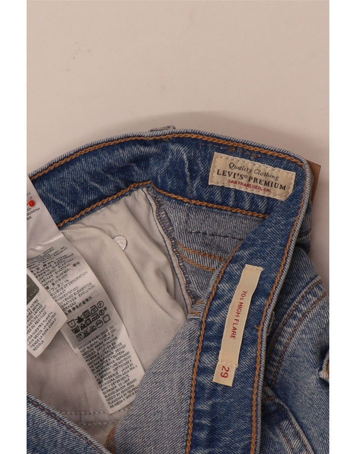 Levi's Jean Évasé Taille Haute Effet Déchiré W29 L32 Femme Bleu Coton