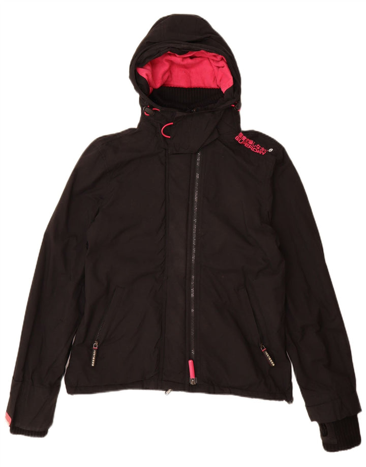 Superdry Veste coupe-vent Windcheater pour femme UK 14 Medium Noir Nylon