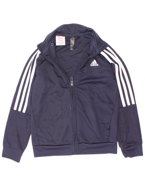 Veste de survêtement Adidas Garçon Aeroready 7-8 ans Bleu Marine Polyester