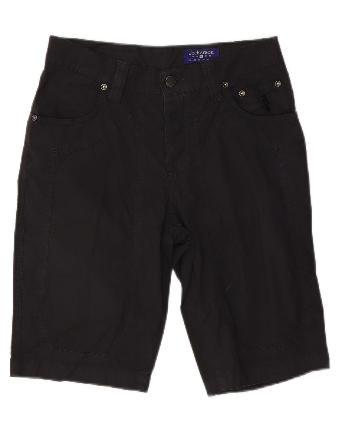 Jeckerson Short décontracté pour femme W30 en coton noir moyen