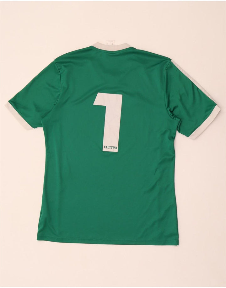 Adidas Homme Climalite Graphic T-Shirt Top Vert Moyen Rayé Polyester