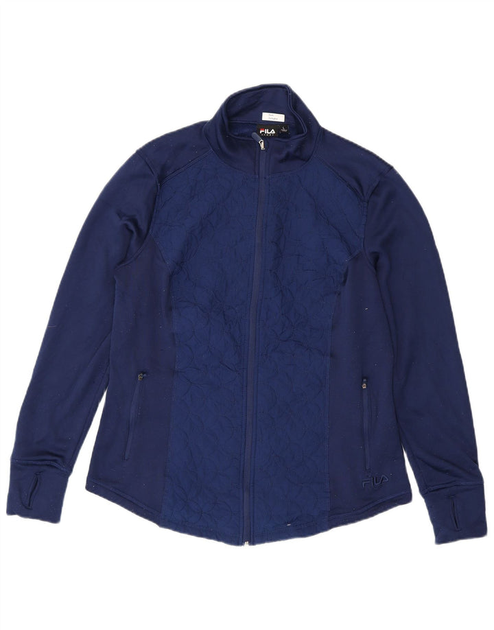 FILA Veste de survêtement pour femme UK 16 Large Bleu Marine Polyester