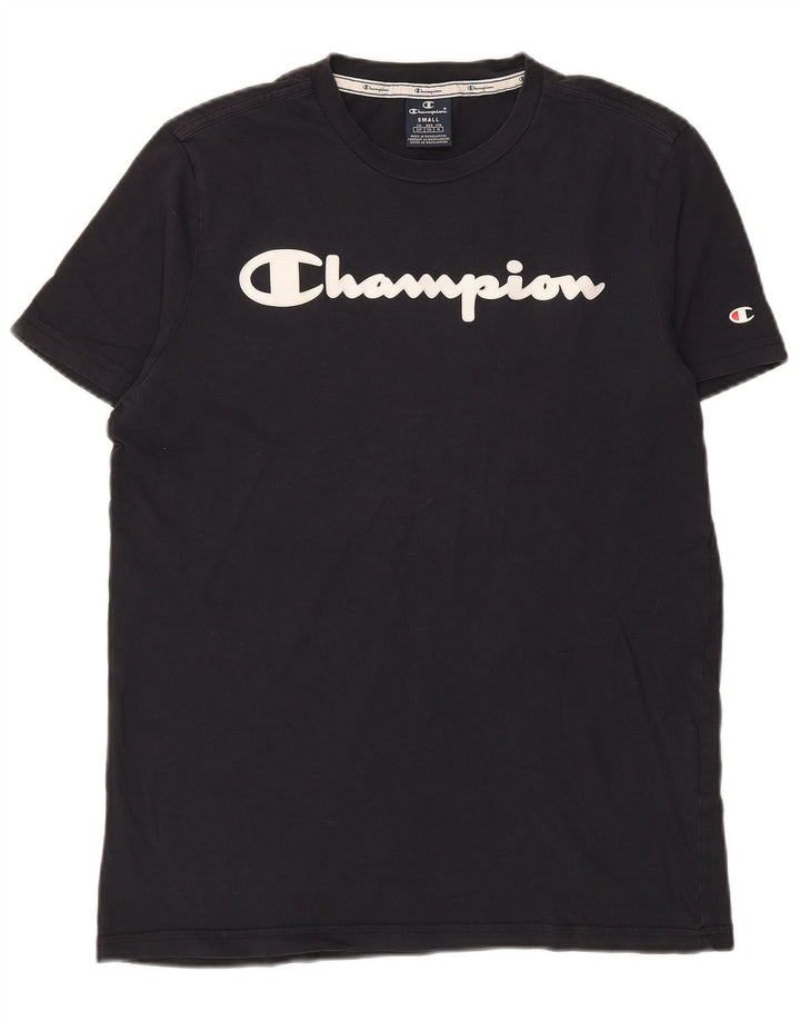 CHAMPION T-Shirt Graphique Homme Petit Bleu Marine Coton