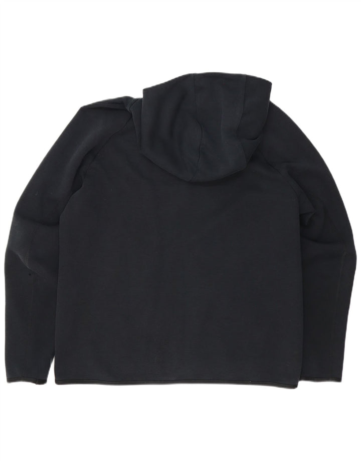 Nike Pull à capuche zippé pour homme Grand coton noir
