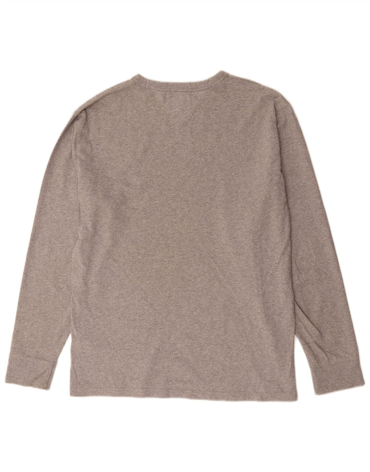 Tommy Hilfiger Haut graphique à manches longues pour homme, coupe régulière, gris moyen moucheté