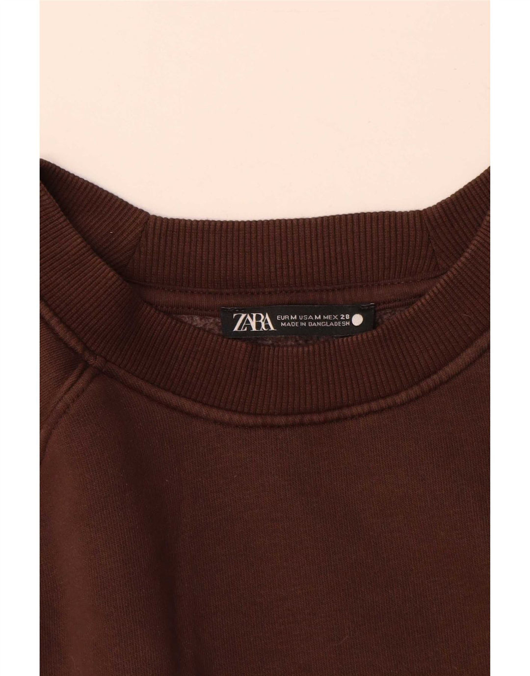 Zara Sweat-shirt pour femme UK 14 en coton marron moyen