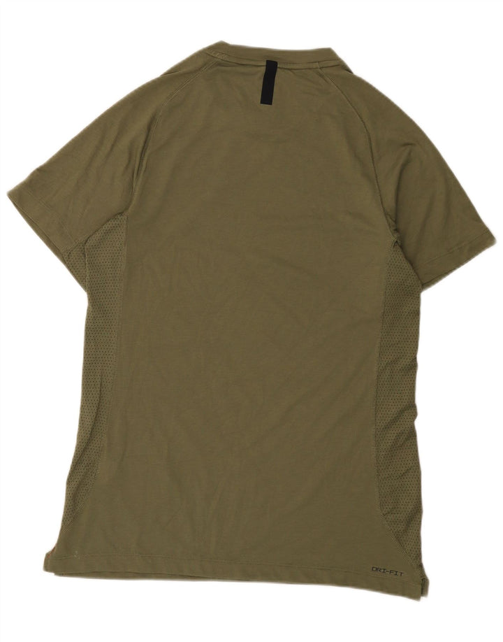 Nike Hommes Dri Fit T-Shirt Haut Kaki Moyen Polyester