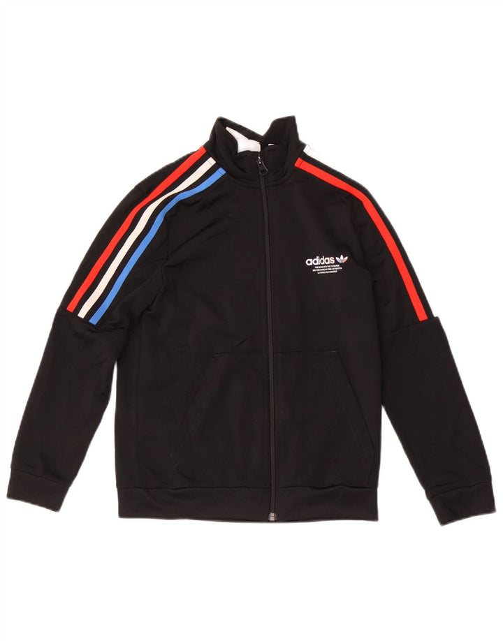 Adidas Veste de survêtement pour garçon 9-10 ans Noir Colourblock Polyester