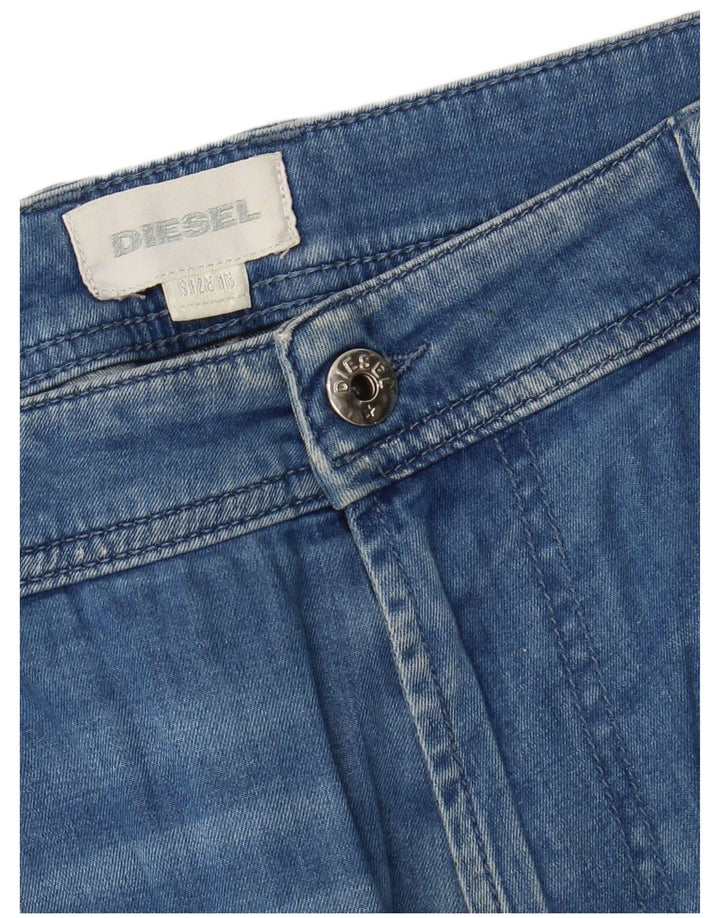 DIESEL Short en jean pour femme UK 16 Large W32 Bleu