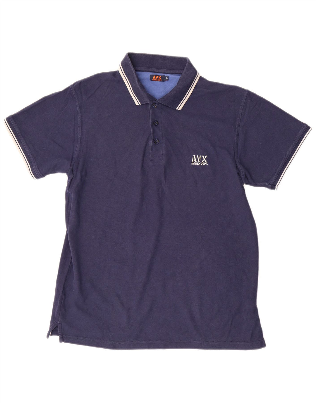 AVIREX Polo Homme XL Bleu Marine Coton