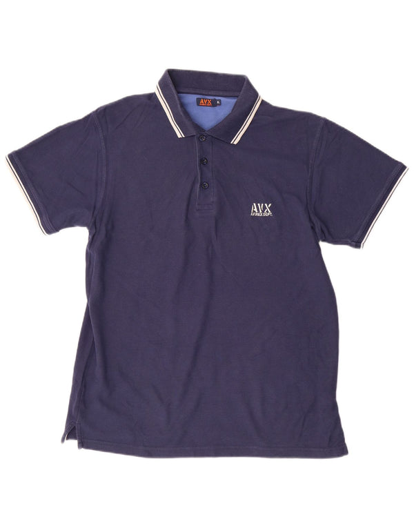 AVIREX Polo Homme XL Bleu Marine Coton