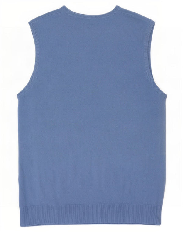 Marks & Spencer Débardeur bleu Harbor Vest pour hommes, grand acrylique