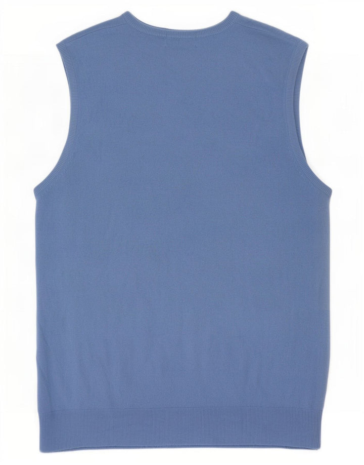 Marks & Spencer Débardeur bleu Harbor Vest pour hommes, grand acrylique