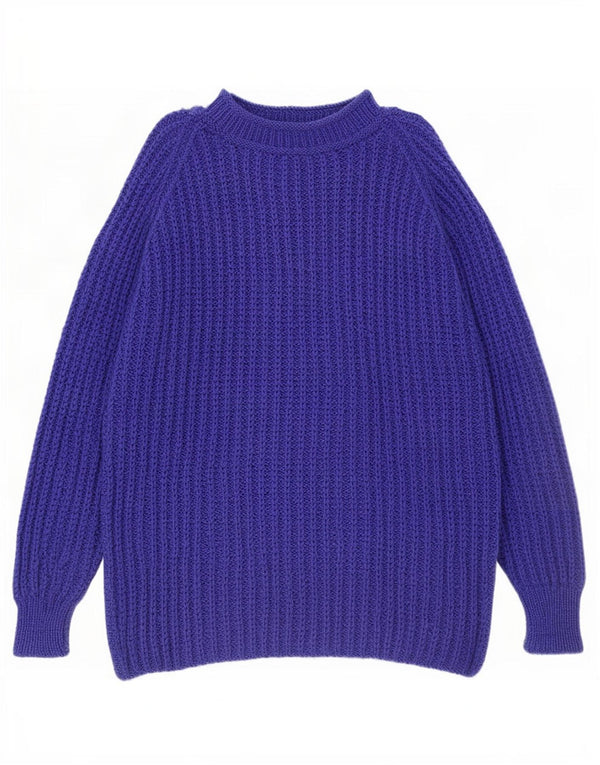 Vintage Mens Turtle Neck Jumper Sweater Medium Blue
