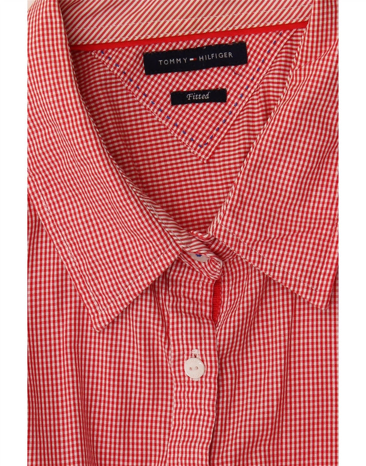Tommy Hilfiger Chemise Femme UK 16 Grand Vichy Rouge