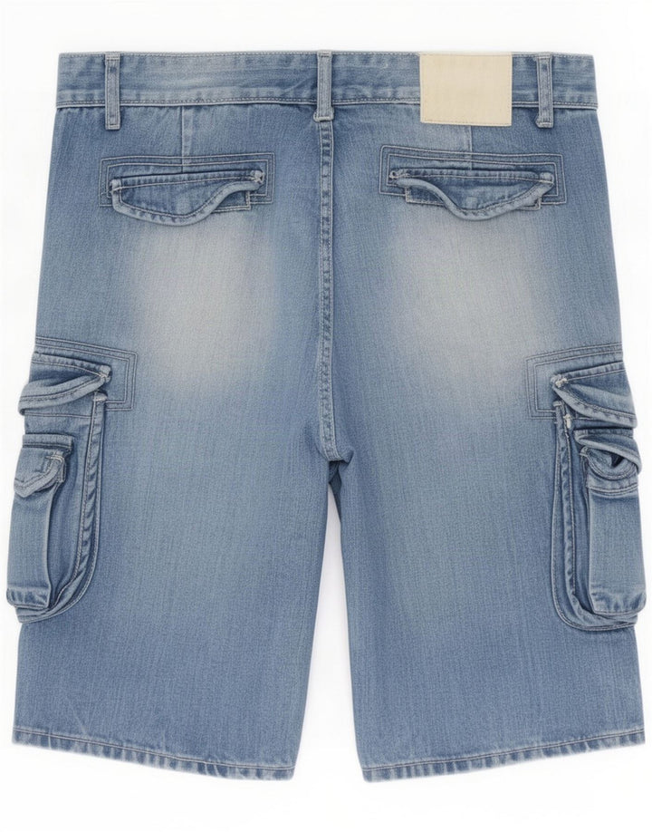 Automatic Short cargo en jean pour homme IT 52 XL W38 Bleu Coton