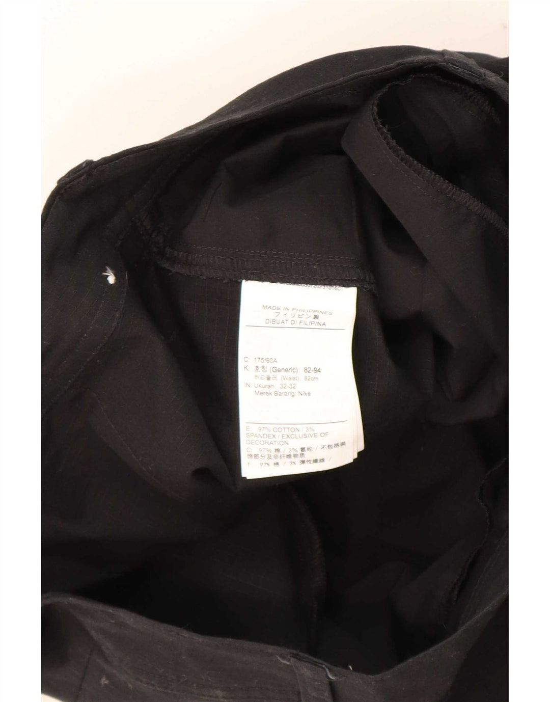 Nike Pantalon cargo fuselé W32 L32 en coton noir pour homme