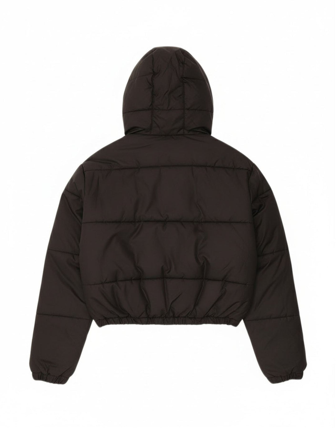 Ellesse Veste matelassée à capuche surdimensionnée pour femme UK 6 XS Noir Polyester