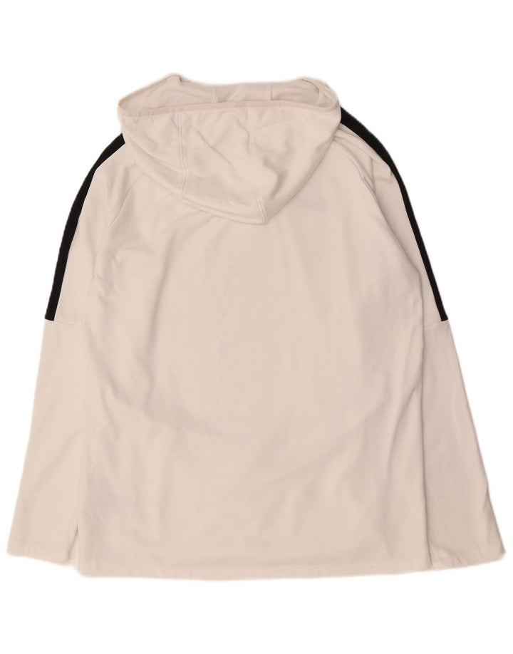 Nike Homme Dri Fit Sweat à capuche Large Blanc Colorblock Polyester